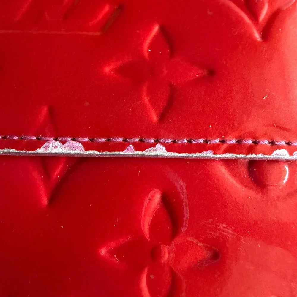 Louis Vuitton 2000s Red Wallet Luxury Monogram OS Red Pink